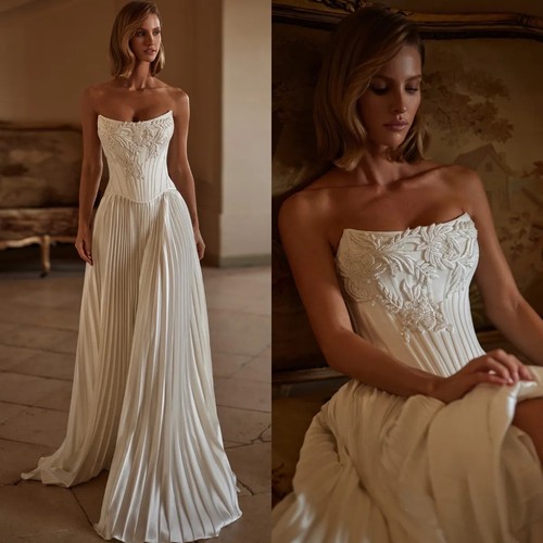 Dresses bridal gowns appliqued - bridal,